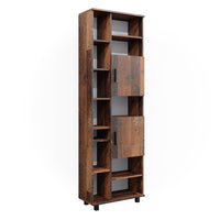 Vicco Armadio per il bagno Rovere rustico 60 x 190 cm con ante e vani a giorno