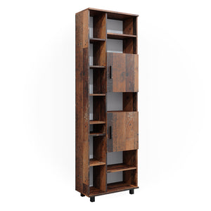 Vicco Armadio per il bagno Rovere rustico 60 x 190 cm con ante e vani a giorno