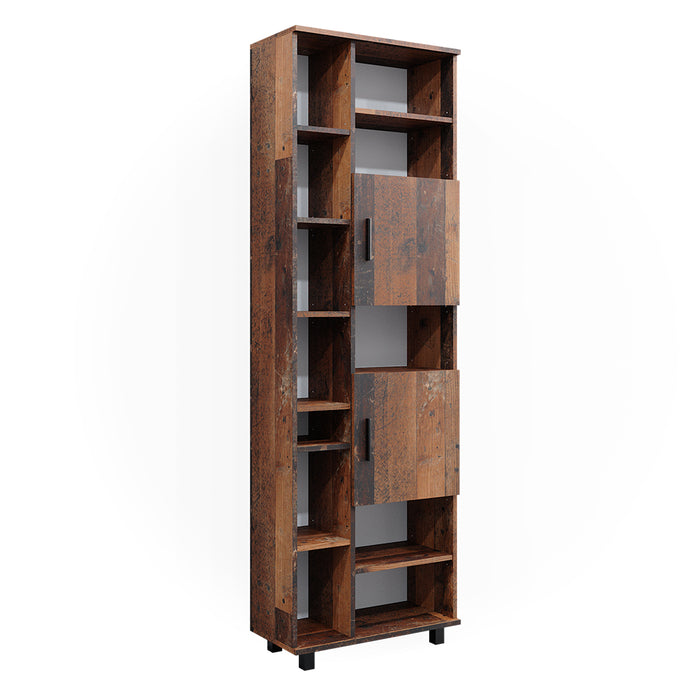 Vicco Armadio per il bagno Rovere rustico 60 x 190 cm con ante e vani a giorno