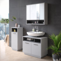 Vicco Mobiletto bagno Grigio 30 x 93 cm