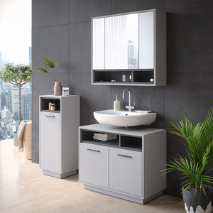 Vicco Mobiletto bagno Grigio 30 x 93 cm