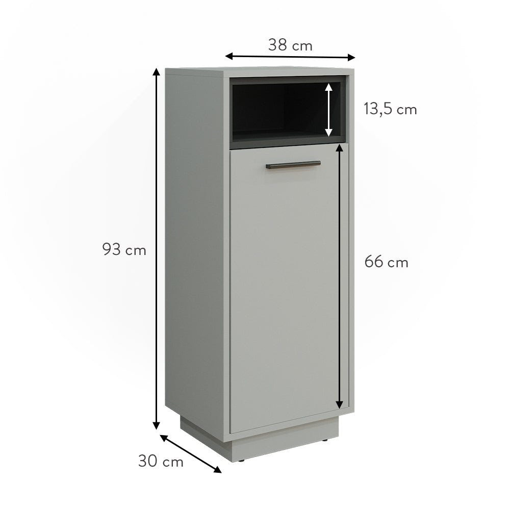 Vicco Mobiletto bagno Grigio 30 x 93 cm
