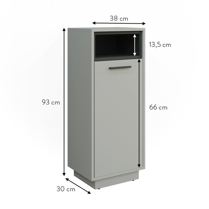 Vicco Mobiletto bagno Grigio 30 x 93 cm