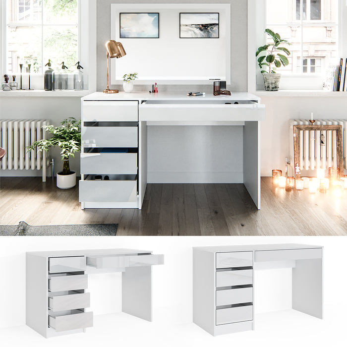 Tavolino Vicco bianco, lucido, 55 cm