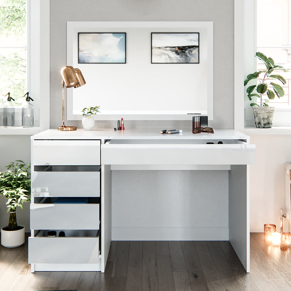 Tavolino Vicco bianco, lucido, 55 cm