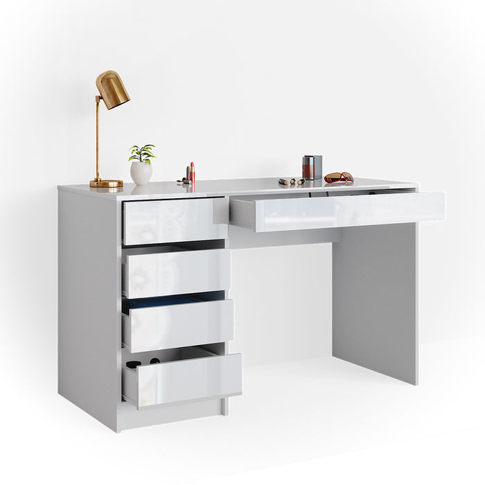 Tavolino Vicco bianco, lucido, 55 cm