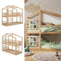 Vitalispa Letto a castello Legno naturale 90x200 cm