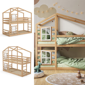 Vitalispa Letto a castello Legno naturale 90x200 cm