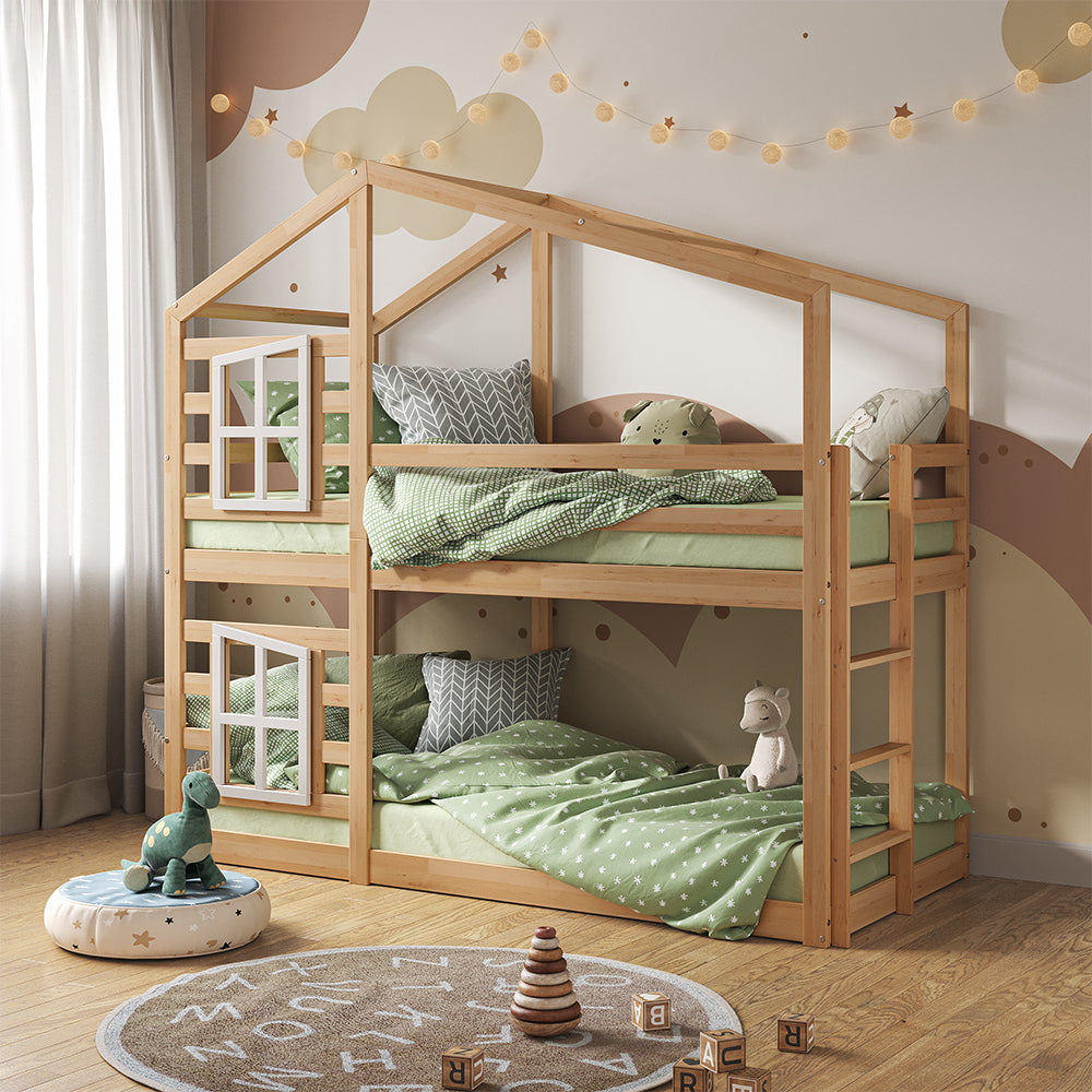 Vitalispa Letto a castello Legno naturale 90x200 cm