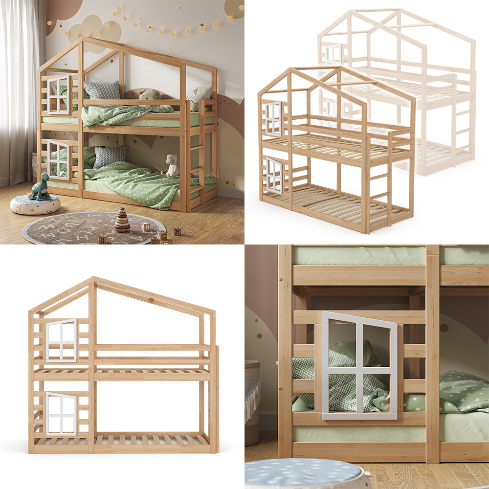 Vitalispa Letto a castello Legno naturale 90x200 cm