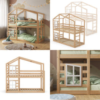 Vitalispa Letto a castello Legno naturale 90x200 cm