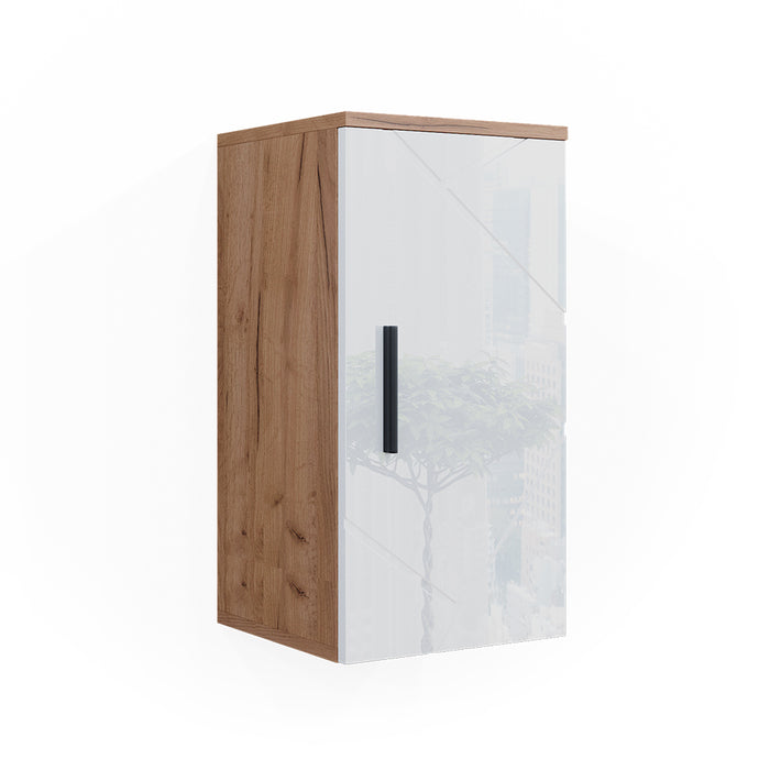 Vicco Mobile bagno Bianco lucido/oro power oak 30 x 59 cm con ripiano