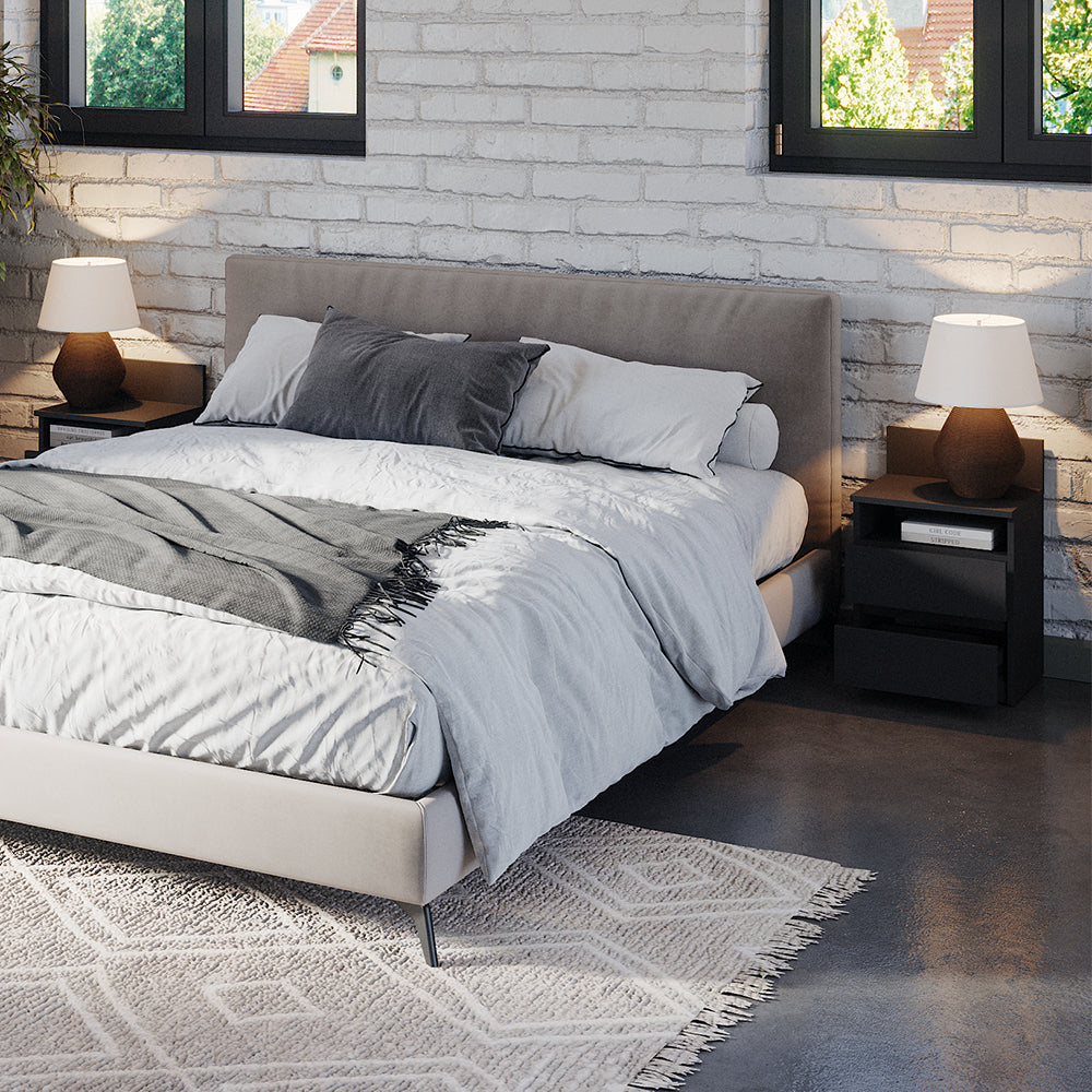 Vicco Comodino camera da letto Nero 32.3 x 59.1 cm