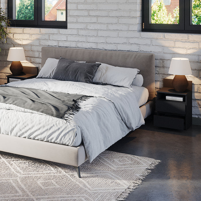 Vicco Comodino camera da letto Nero 32.3 x 59.1 cm