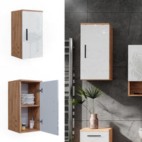 Vicco Mobile bagno Bianco lucido/oro power oak 30 x 59 cm con ripiano
