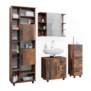 Vicco Set di mobili da bagno Rovere rustico 4 parti