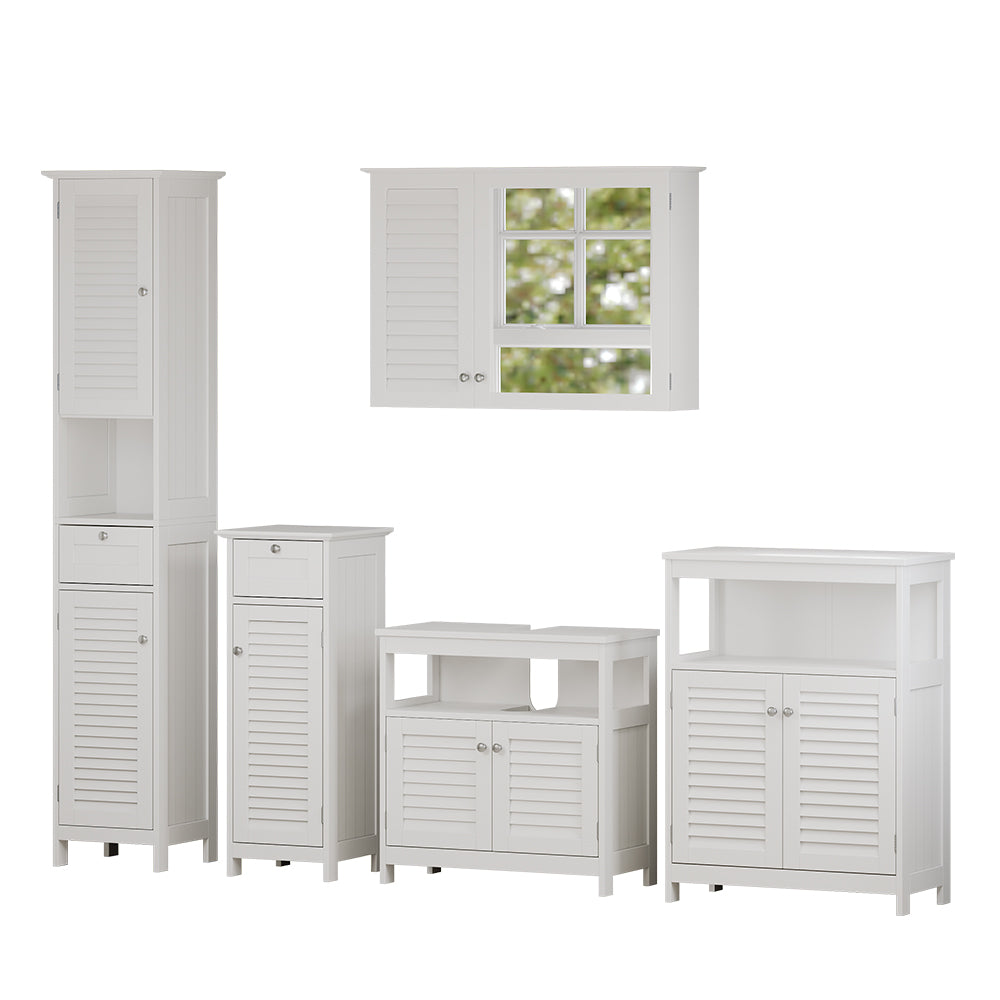 Vicco Set di mobili da bagno Bianco 5 parti