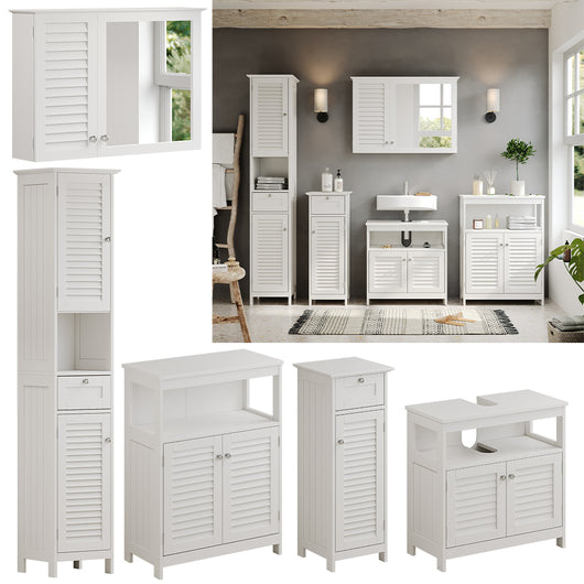 Vicco Set di mobili da bagno Bianco 5 parti