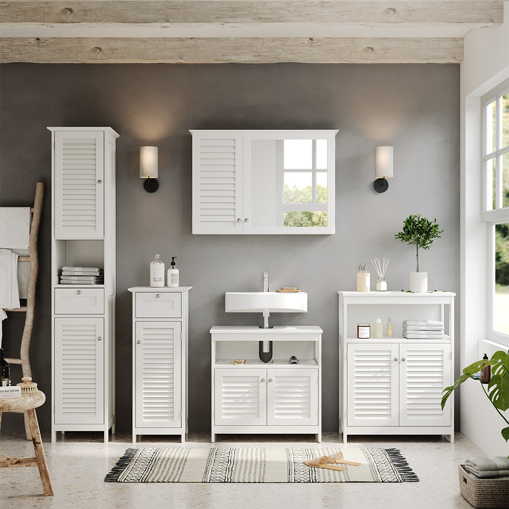 Vicco Set di mobili da bagno Bianco 5 parti