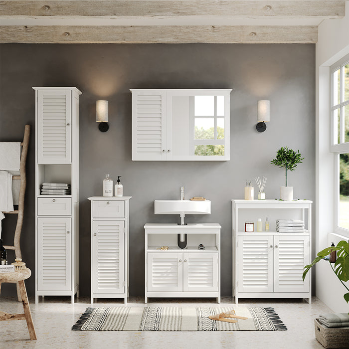 Vicco Set di mobili da bagno Bianco 5 parti