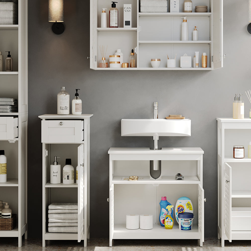 Vicco Set di mobili da bagno Bianco 5 parti