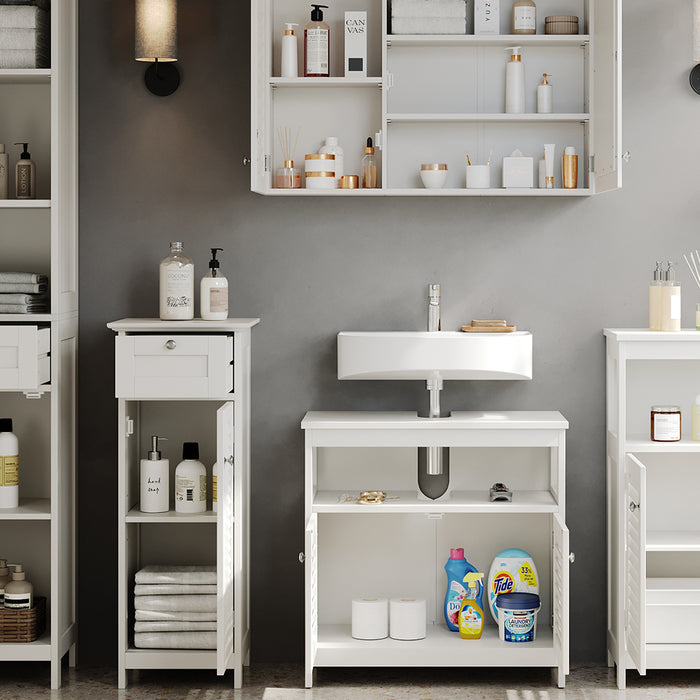 Vicco Set di mobili da bagno Bianco 5 parti