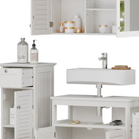 Vicco Set di mobili da bagno Bianco 5 parti