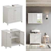 Vicco Mobile sottolavabo per bagno Bianco 60 x 58 cm con 2 porte