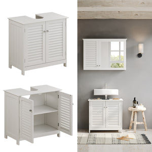 Vicco Mobile sottolavabo per bagno Bianco 60 x 58 cm con 2 porte