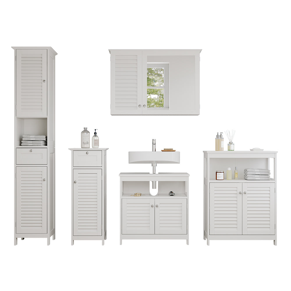 Vicco Set di mobili da bagno Bianco 5 parti