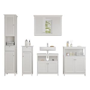 Vicco Set di mobili da bagno Bianco 5 parti