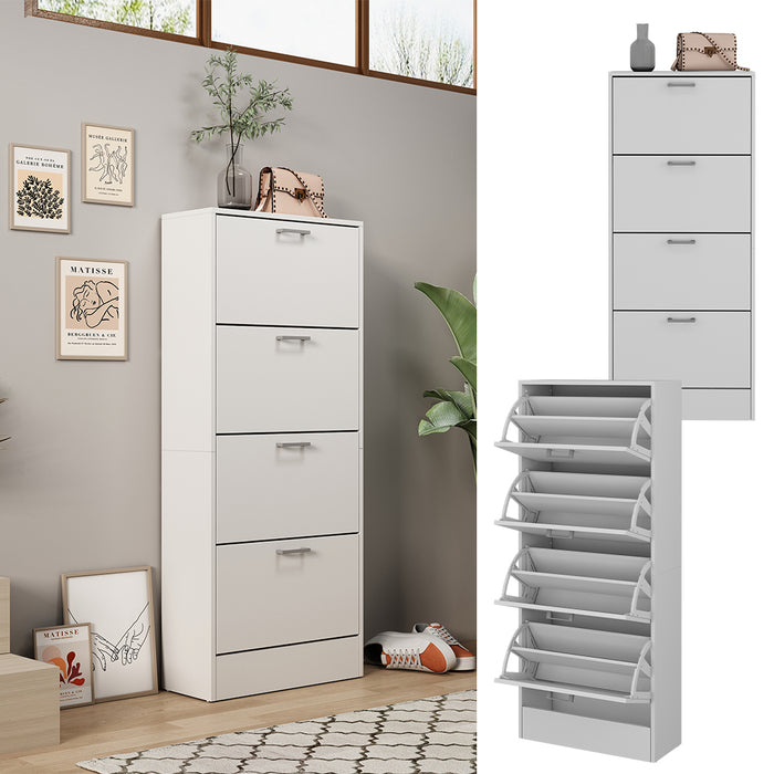 Vicco Scarpiera da ingresso Bianco 63 x 150 cm