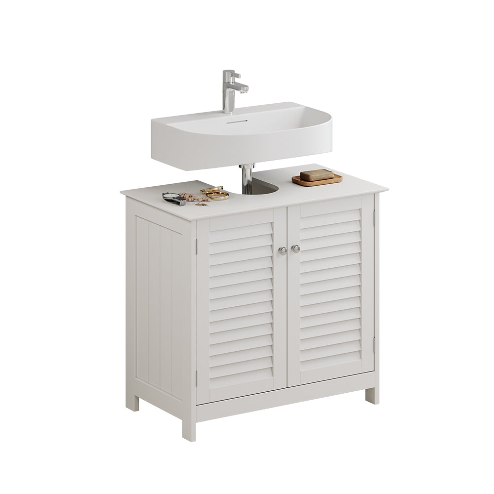 Vicco Mobile sottolavabo per bagno Bianco 60 x 58 cm con 2 porte