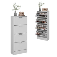 Vicco Scarpiera da ingresso Bianco 63 x 150 cm