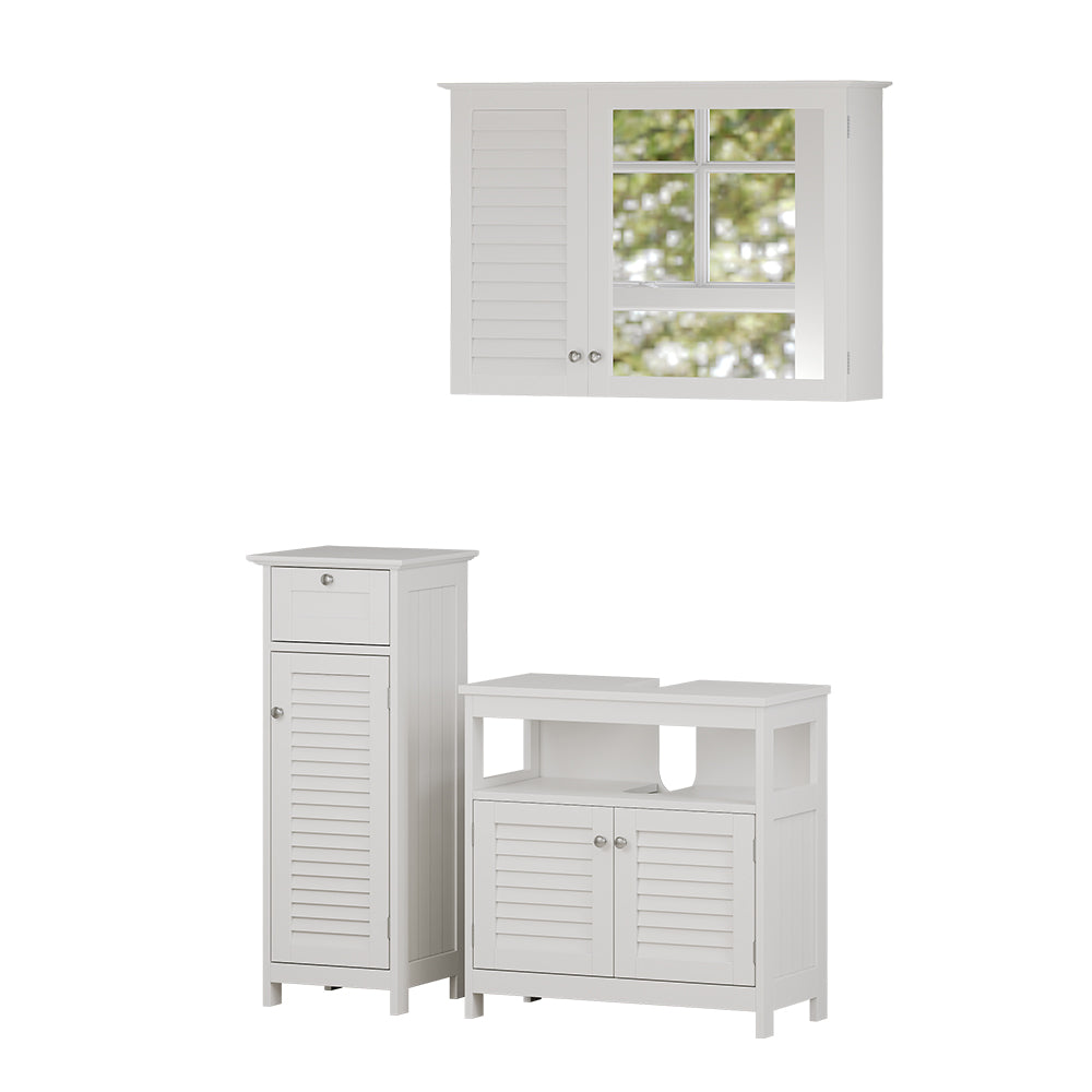 Vicco Set di mobili da bagno Bianco 3 parti, opzione 1