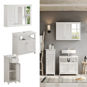 Vicco Set di mobili da bagno Bianco 3 parti, opzione 1