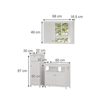 Vicco Set di mobili da bagno Bianco 3 parti, opzione 1