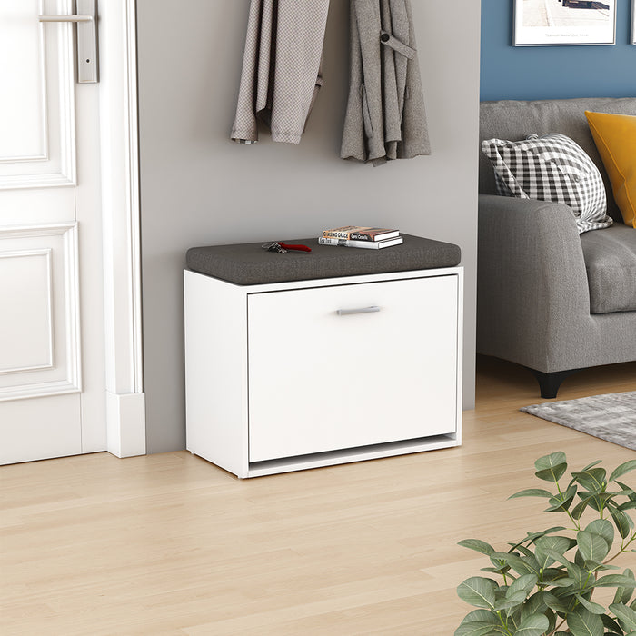 Vicco Panca scarpiera da ingresso Bianco 60 x 49.5 cm con ripiano