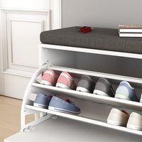 Vicco Panca scarpiera da ingresso Bianco 60 x 49.5 cm con ripiano