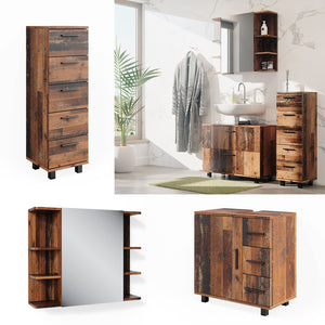 Vicco Set di mobili da bagno Rovere rustico 3 parti