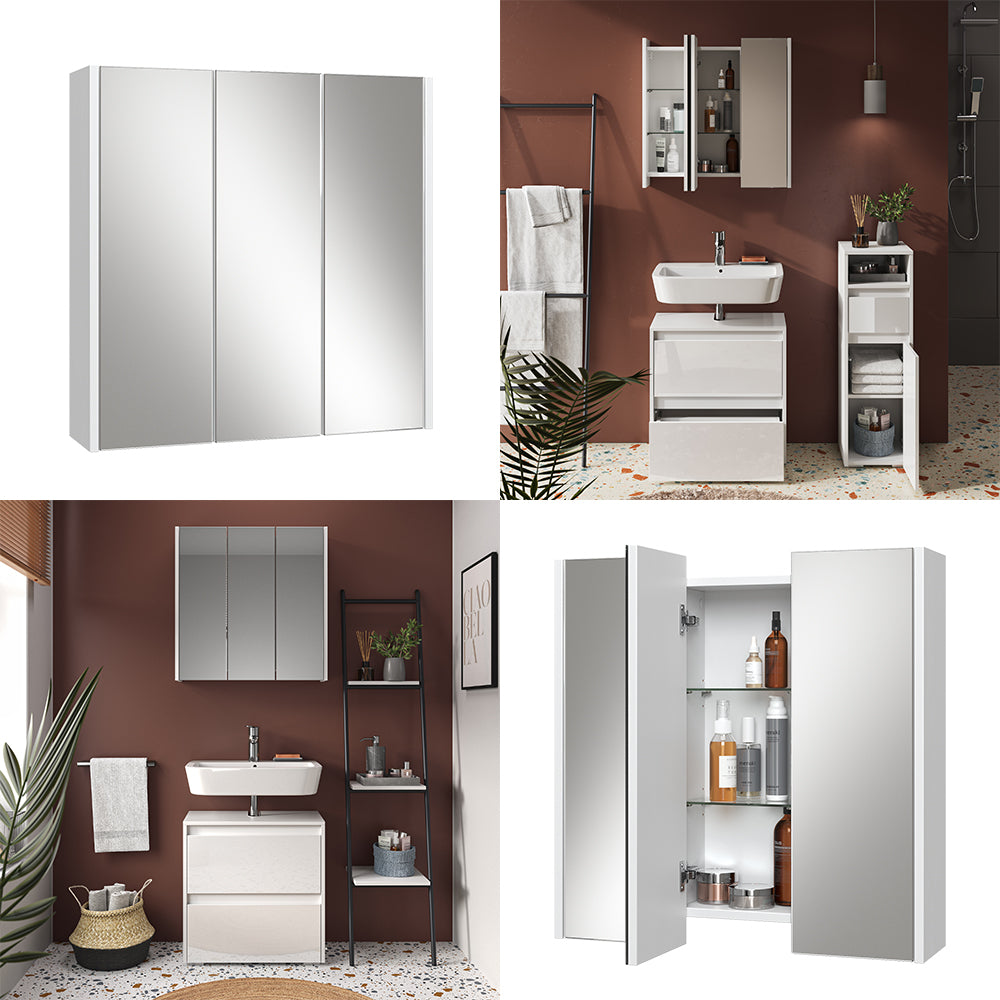 Vicco Specchio contenitore bagno Bianco 67.4 x 68 cm