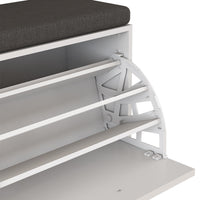 Vicco Panca scarpiera da ingresso Bianco 60 x 49.5 cm con ripiano