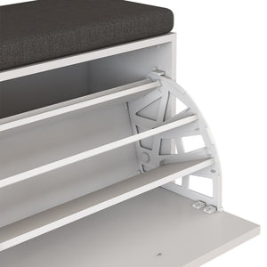 Vicco Panca scarpiera da ingresso Bianco 60 x 49.5 cm con ripiano