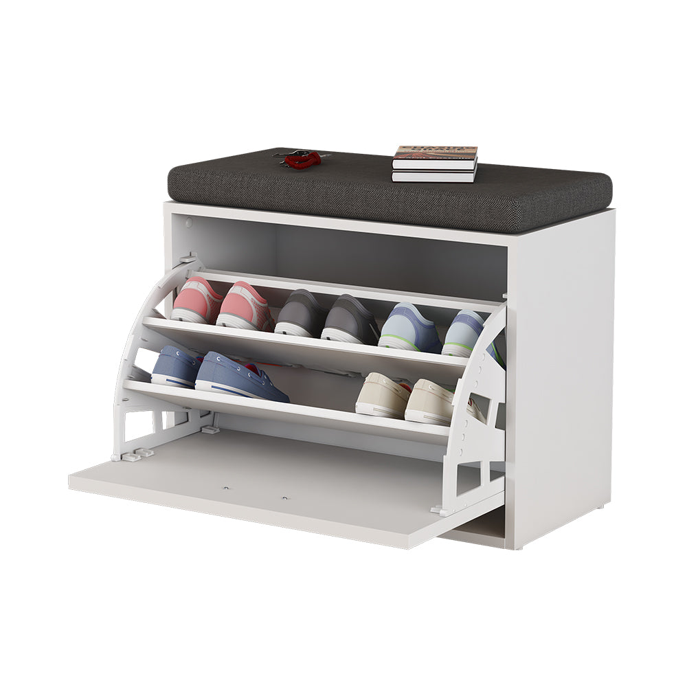 Vicco Panca scarpiera da ingresso Bianco 60 x 49.5 cm con ripiano