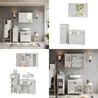 Vicco Set di mobili da bagno Bianco 3 parti, opzione 1