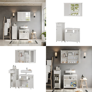 Vicco Set di mobili da bagno Bianco 3 parti, opzione 1