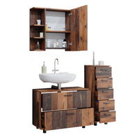 Vicco Set di mobili da bagno Rovere rustico 3 parti