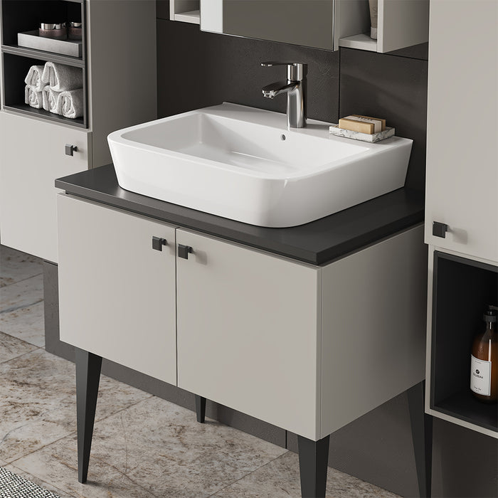Vicco Set di mobili da bagno Grigio 4 parti