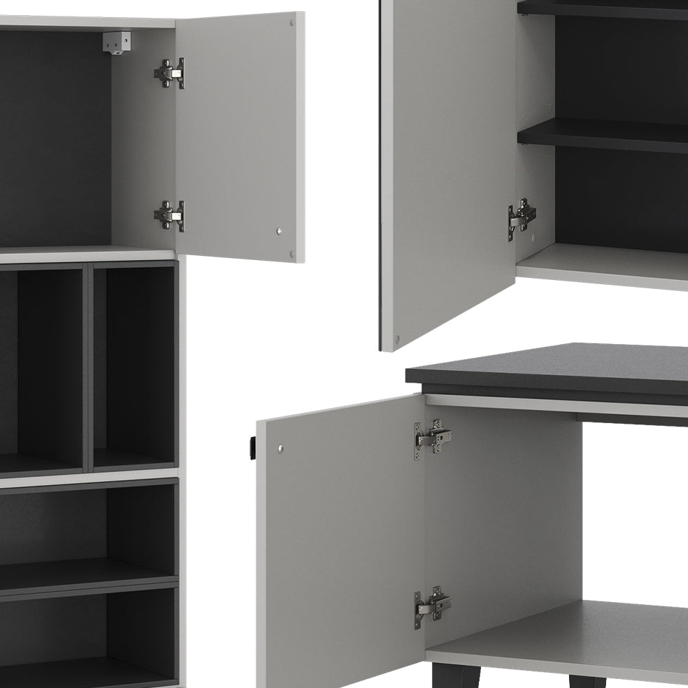 Vicco Set di mobili da bagno Grigio 4 parti