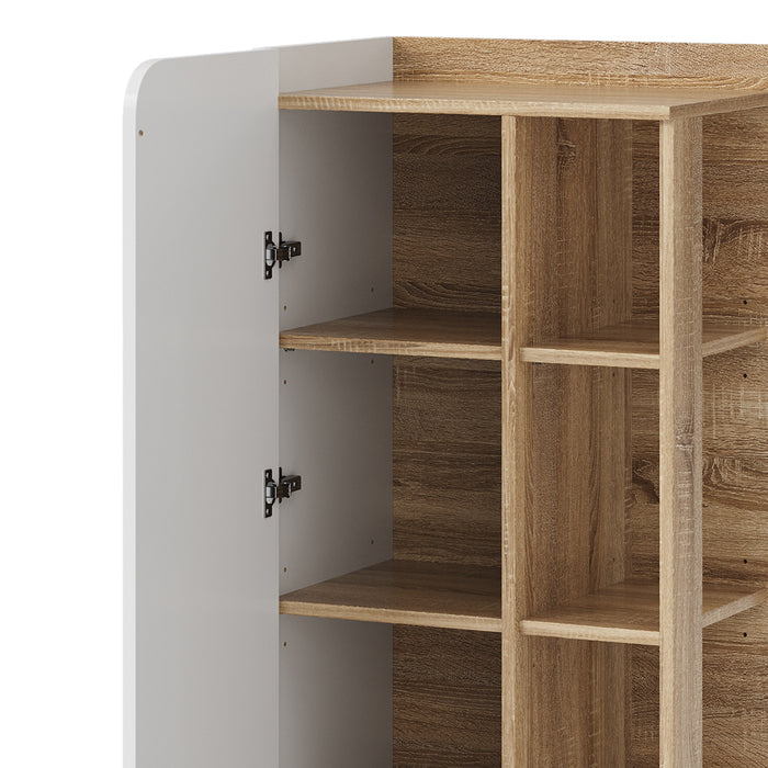 Vicco Mobiletto bagno Sonoma/Bianco 50 x 128 cm con anta e vani a giorno